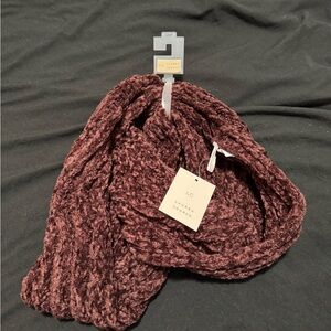 LC Lauren Conrad Women's Burgundy Loop Scarf